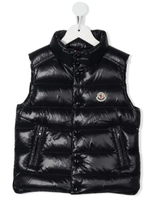 Moncler Enfant ダウンフェザー入り ロゴパッチ ジレ - サムネイル1