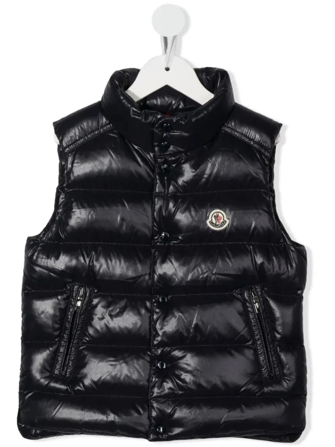 Moncler Enfant Moncler Enfant ダウンフェザー入り ロゴパッチ ジレの商品画像