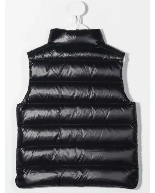 Moncler Enfant ダウンフェザー入り ロゴパッチ ジレ - サムネイル2