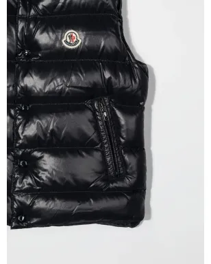 Moncler Enfant ダウンフェザー入り ロゴパッチ ジレ - サムネイル3
