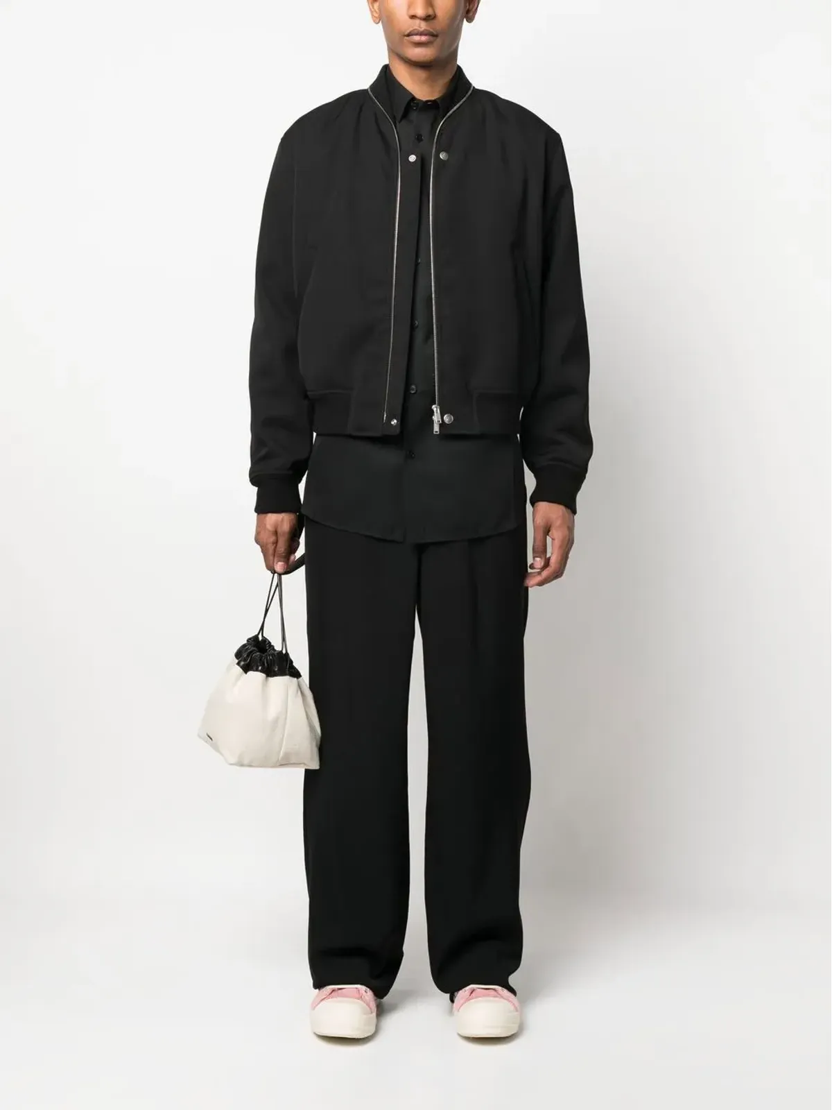Jil Sander ジップ付きウールボンバージャケット - 画像2