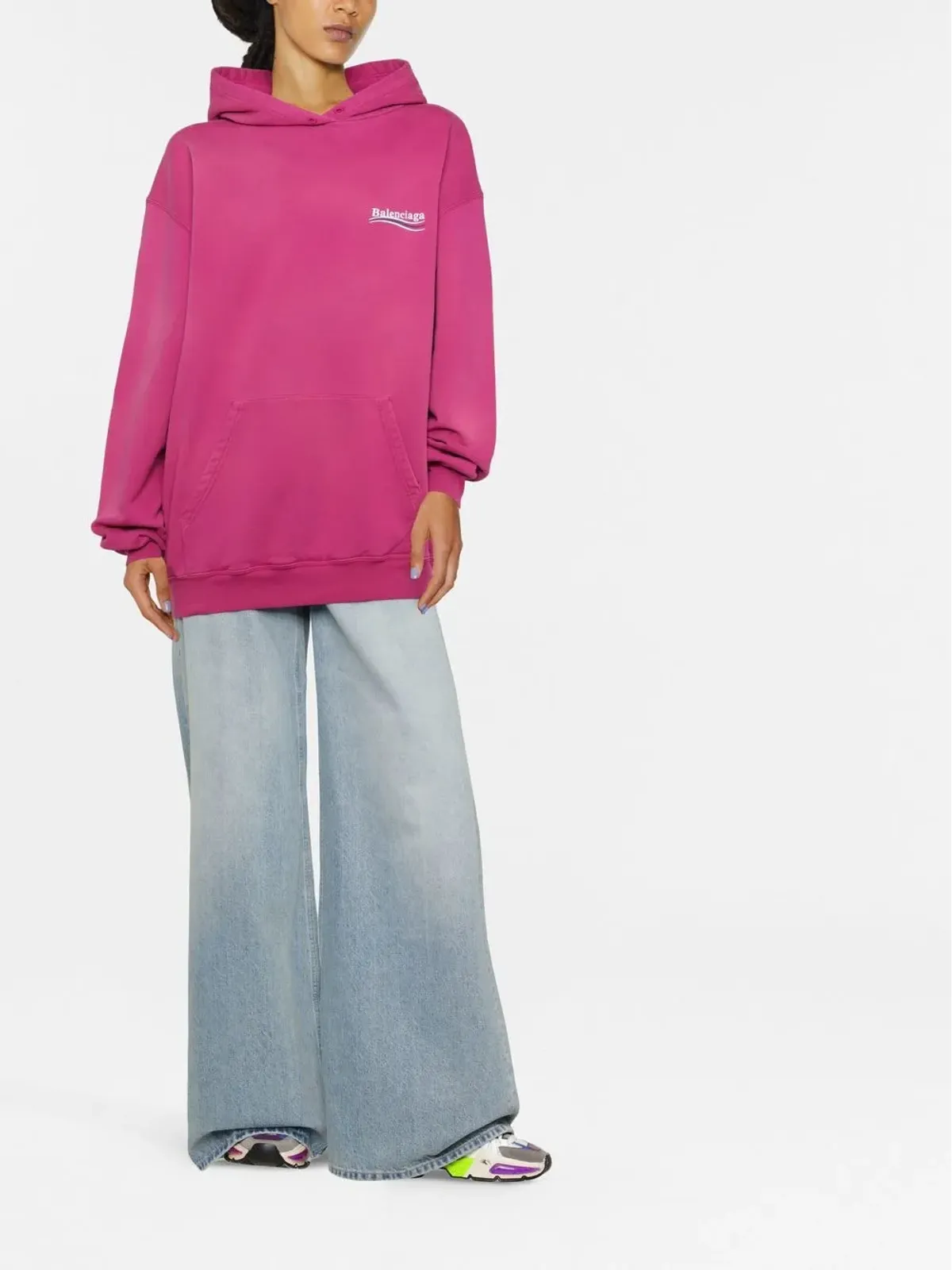 Balenciaga 刺繍ロゴフーディー - 画像2