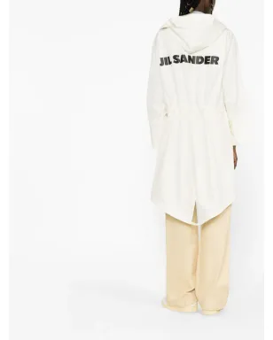 Jil Sander ロゴプリント ドローストリング コート - サムネイル2