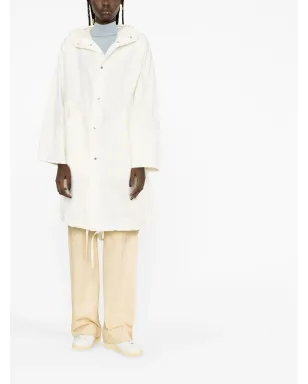 Jil Sander ロゴプリント ドローストリング コート - サムネイル3