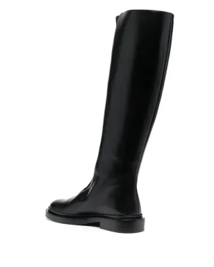 Jil Sander 膝丈レザーブーツ - ブラック - サムネイル3