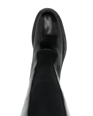 Jil Sander 膝丈レザーブーツ - ブラック - サムネイル4