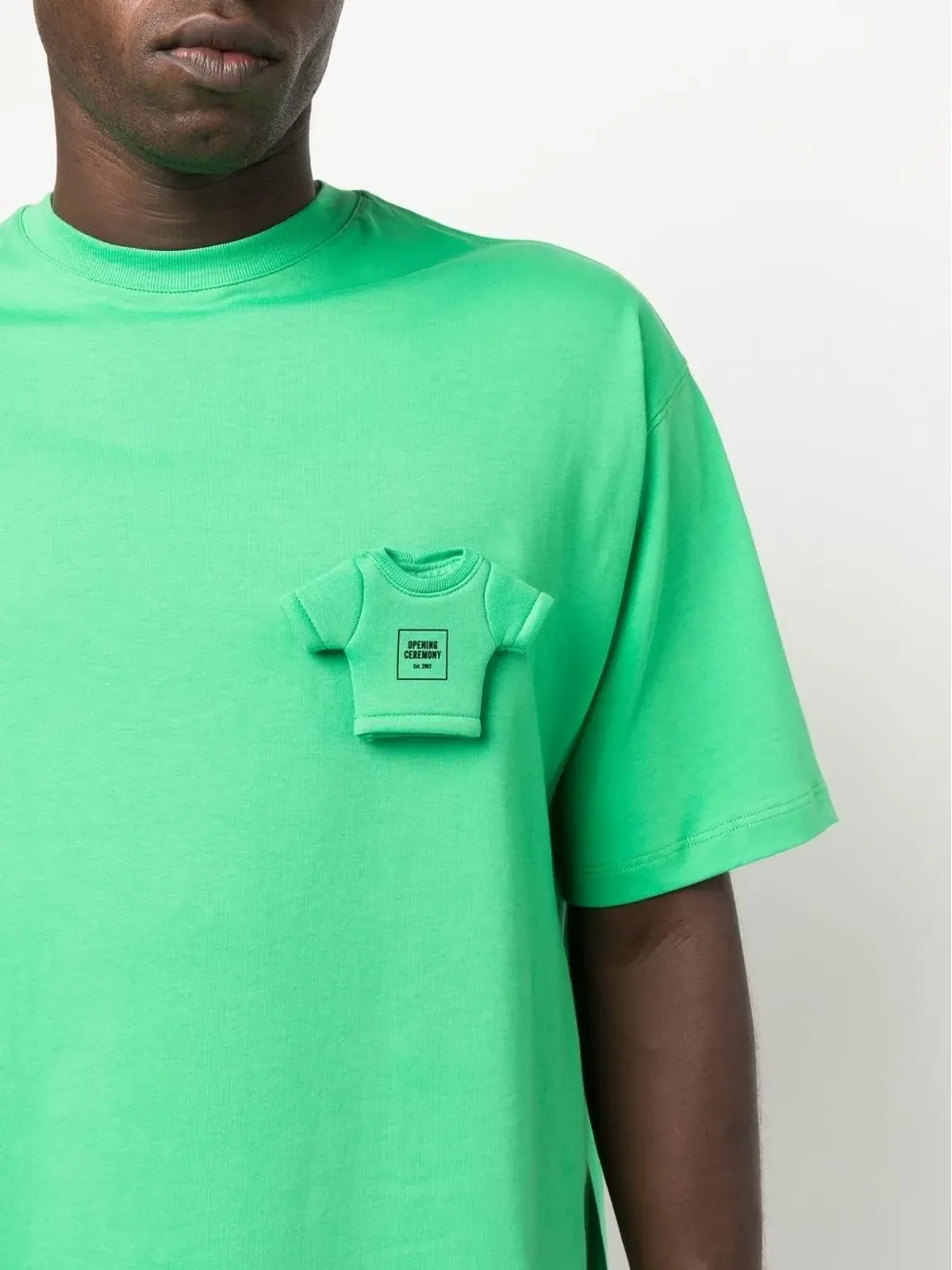 Opening Ceremony ミニチュア ボックスロゴ パッチ コットン Tシャツ - 画像5
