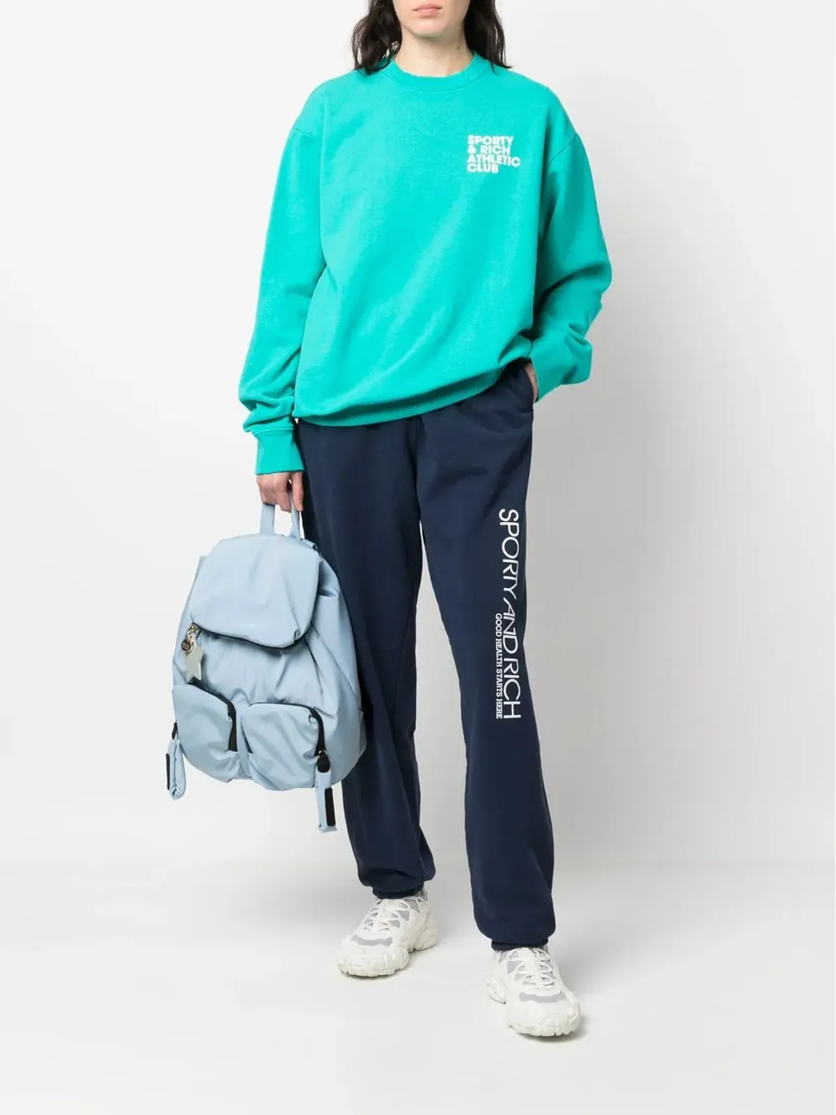 Sporty & Rich ロゴプリントディテール トラックパンツ - ブルー - 画像3