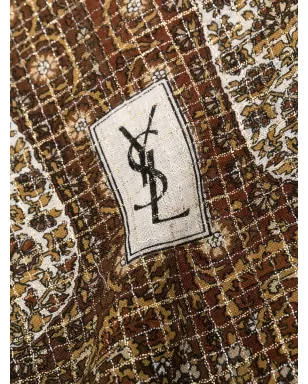 Saint Laurent Pre-Owned 1970年代 ペイズリー柄スカーフ - オレンジ - サムネイル3