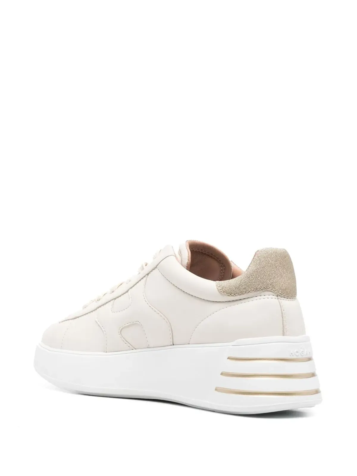 Hogan グリッターディテール レザー スニーカー - Neutrals - 画像3