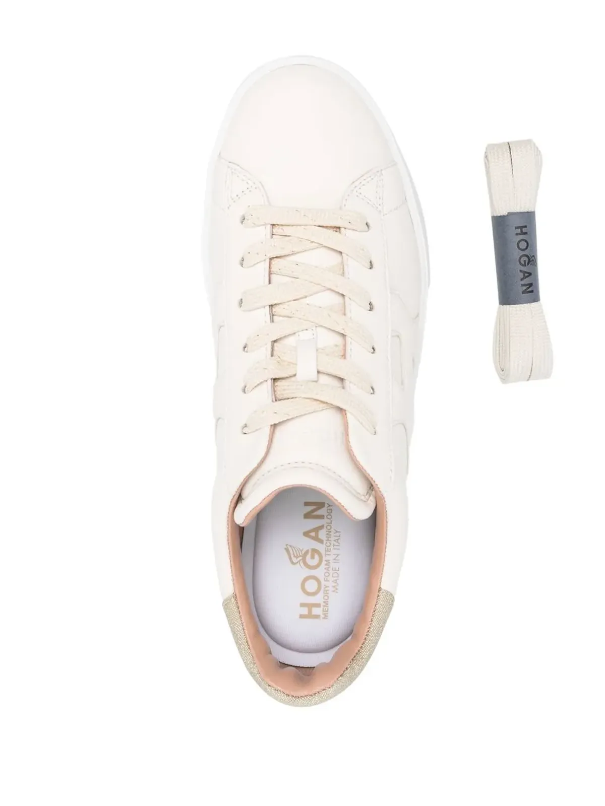 Hogan グリッターディテール レザー スニーカー - Neutrals - 画像4