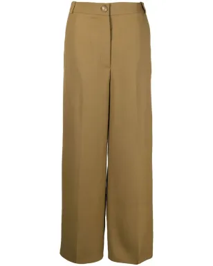 KHAITE ハイウエストストレートパンツ - グリーン - サムネイル1