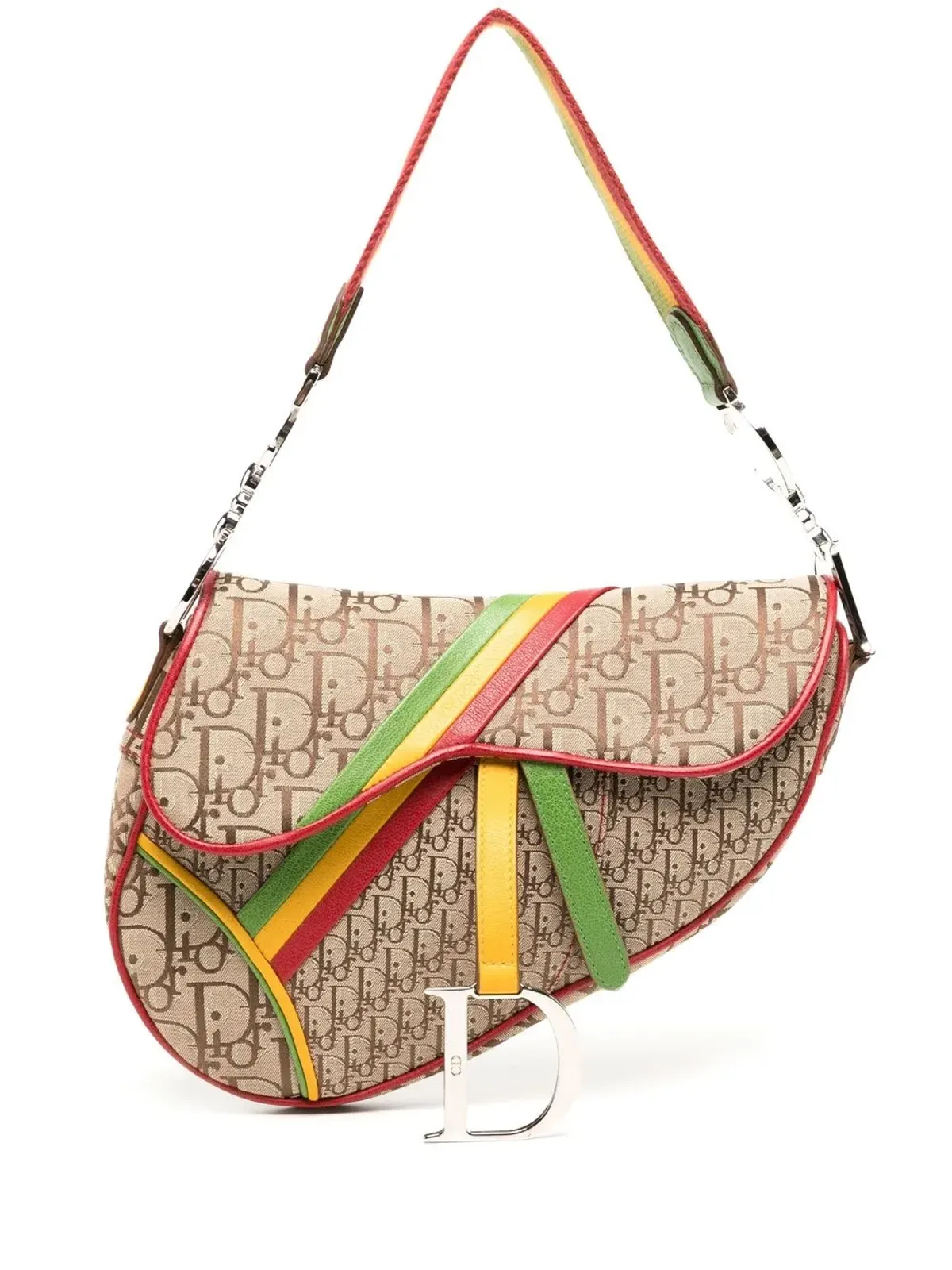 Christian Dior Pre-Owned ラスタ・トロッター サドルショルダーバッグ ブラウン - 画像1