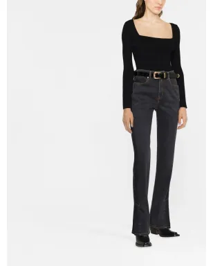 Alexander McQueen ロゴパッチ ブーツカットジーンズ - Black - サムネイル2