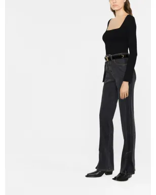 Alexander McQueen ロゴパッチ ブーツカットジーンズ - Black - サムネイル4