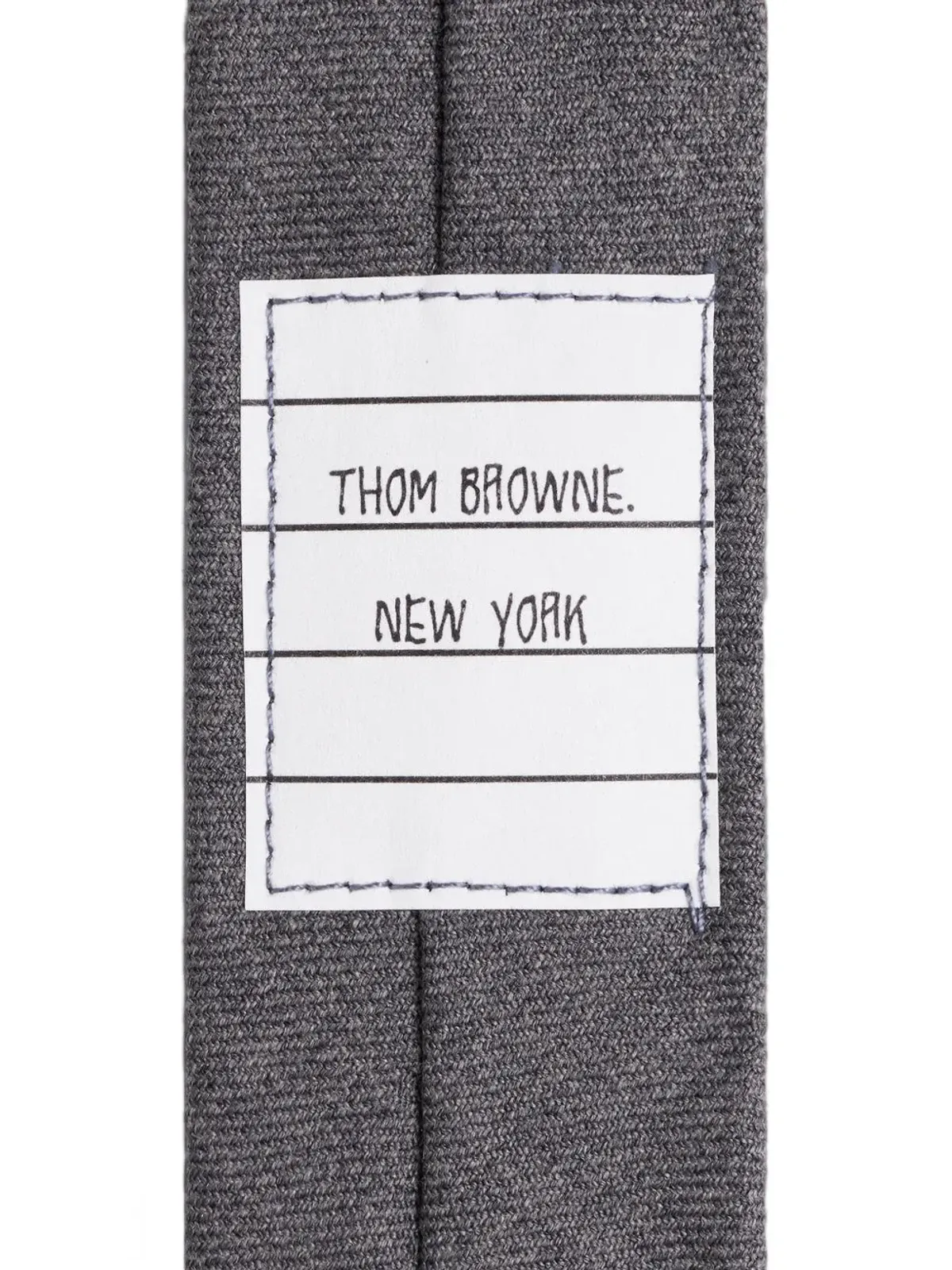 Thom Browne Kids スーパ 120s ツイル ネクタイ グレー - 画像3
