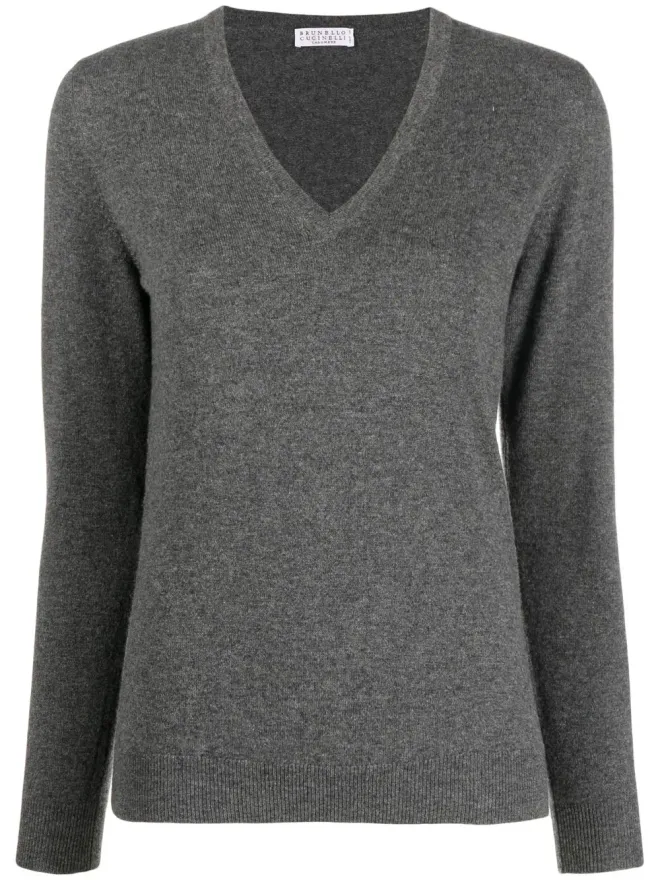 Brunello Cucinelli Brunello Cucinelli Vネック カシミヤ セーターの商品画像