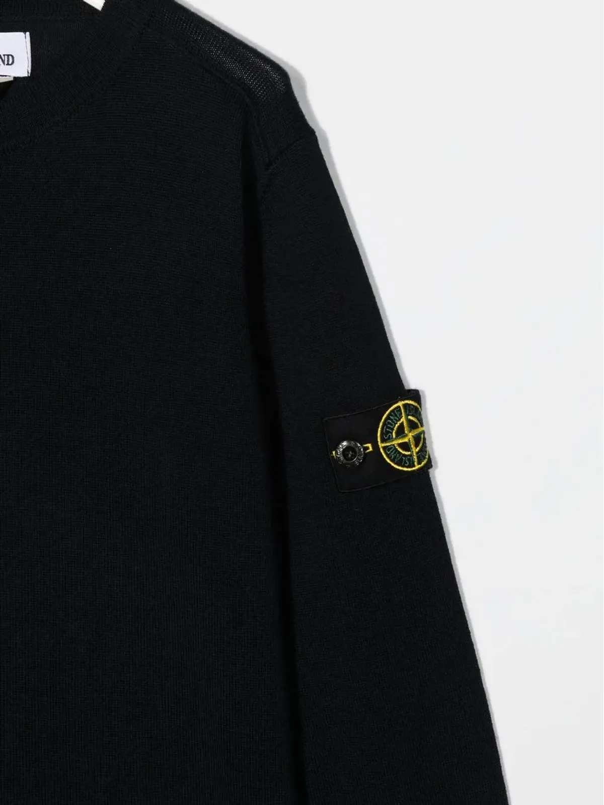Stone Island Junior ロゴパッチ ウールジャンパー - Blue - 画像3