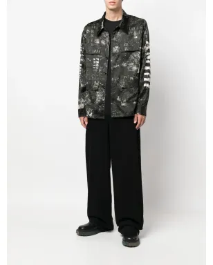AMIRI ロゴプリント サテンシャツ - サムネイル2