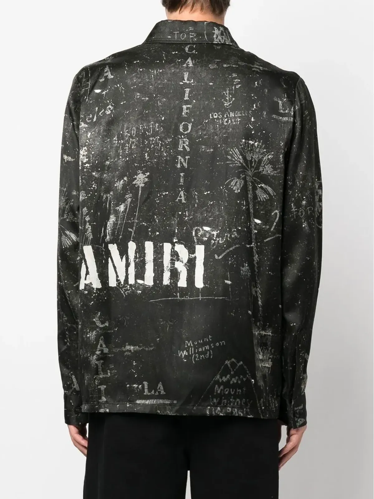 AMIRI ロゴプリント サテンシャツ - 画像4