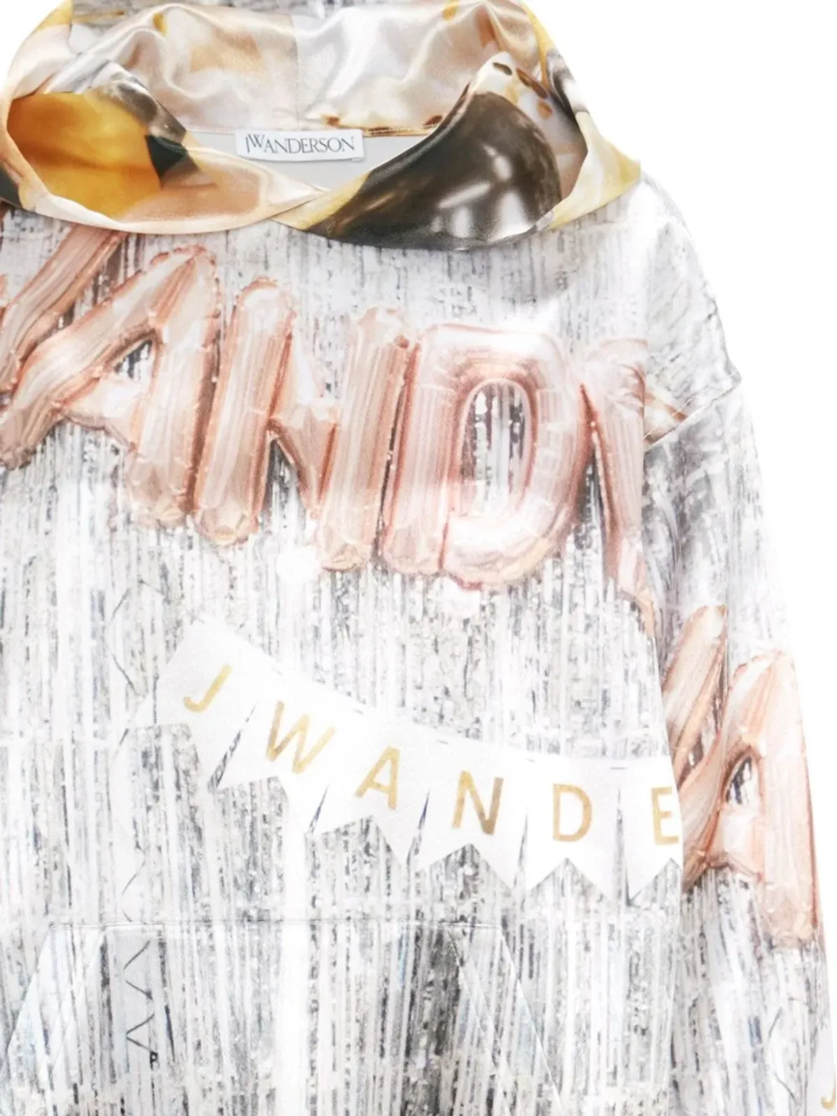 JW Anderson ロゴプリント長袖パーカー イエロー - 画像5