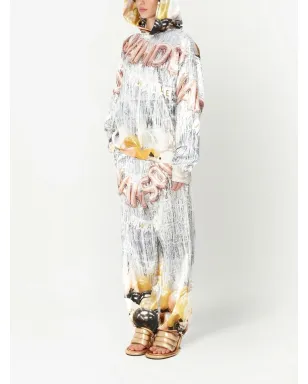 JW Anderson ロゴプリント長袖パーカー イエロー - サムネイル3