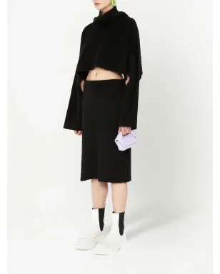 JW Anderson ウール混紡ミディ丈ペンシルスカート - ブラック - サムネイル3