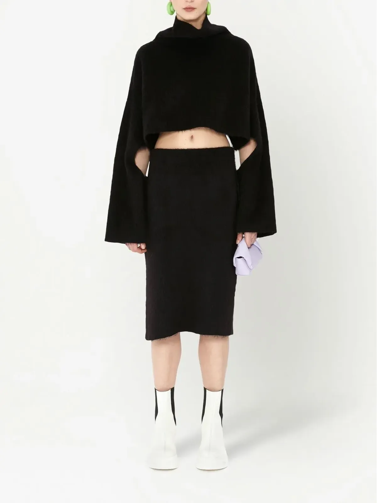 JW Anderson カットアウトオーバーサイズクロップドジャンパー - 画像2
