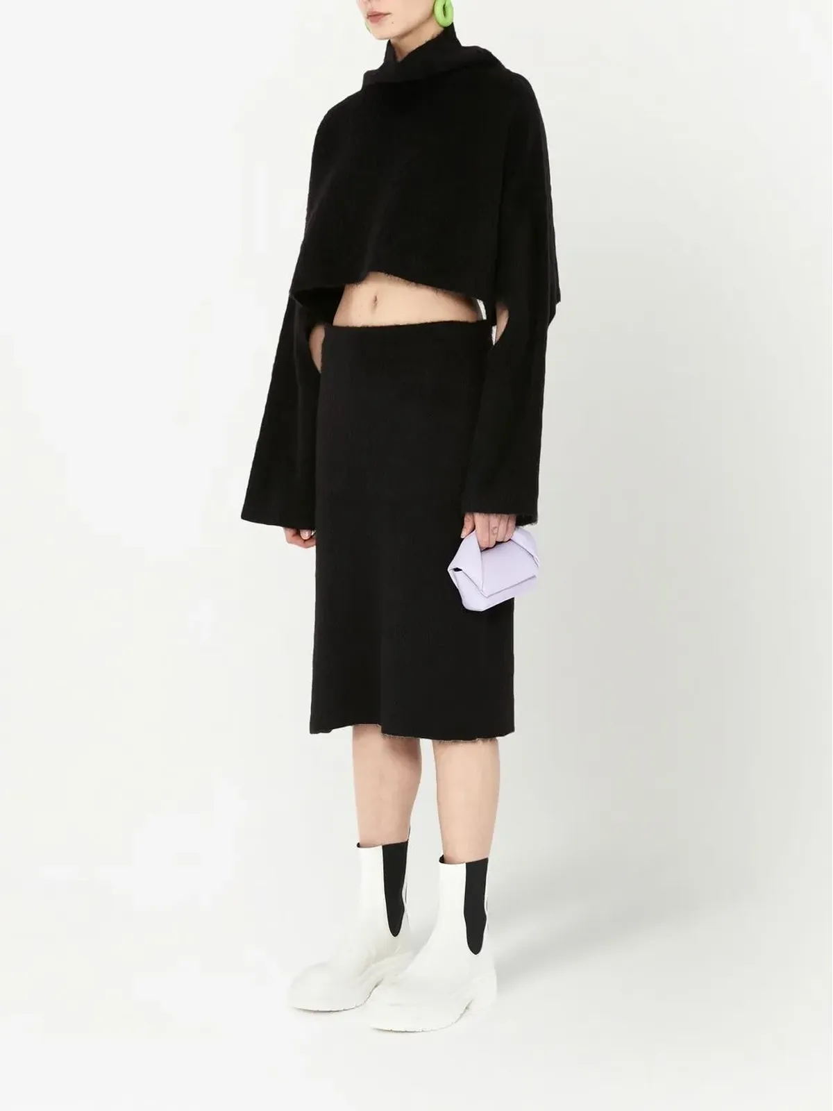 JW Anderson カットアウトオーバーサイズクロップドジャンパー - 画像3