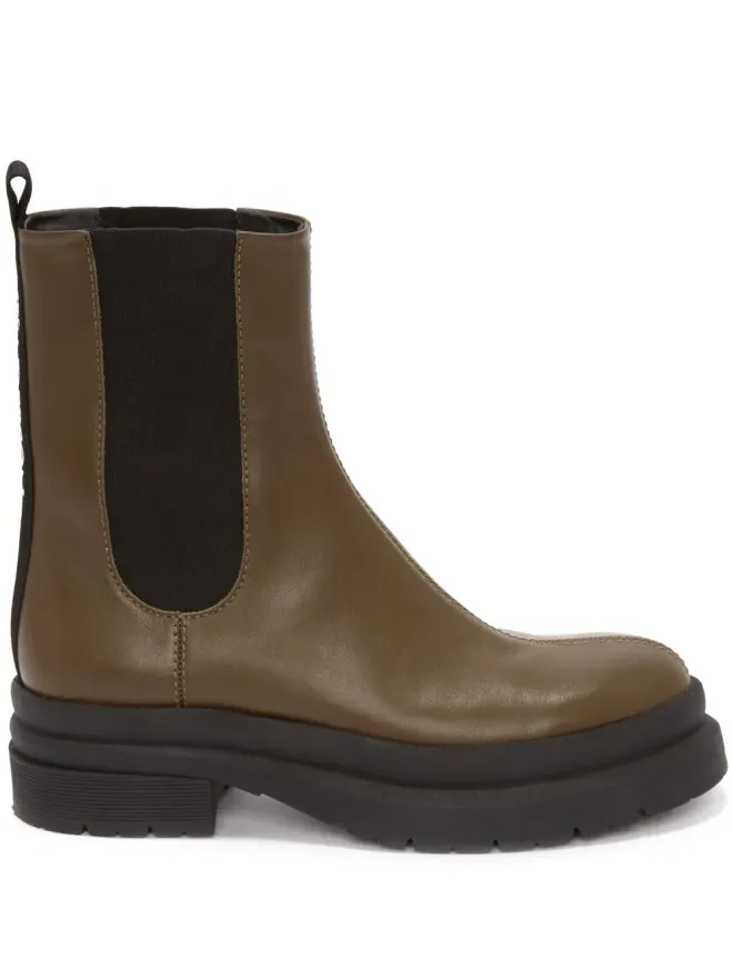 JW Anderson JW Anderson カーフレザー チェルシーブーツ - グリーンの商品画像
