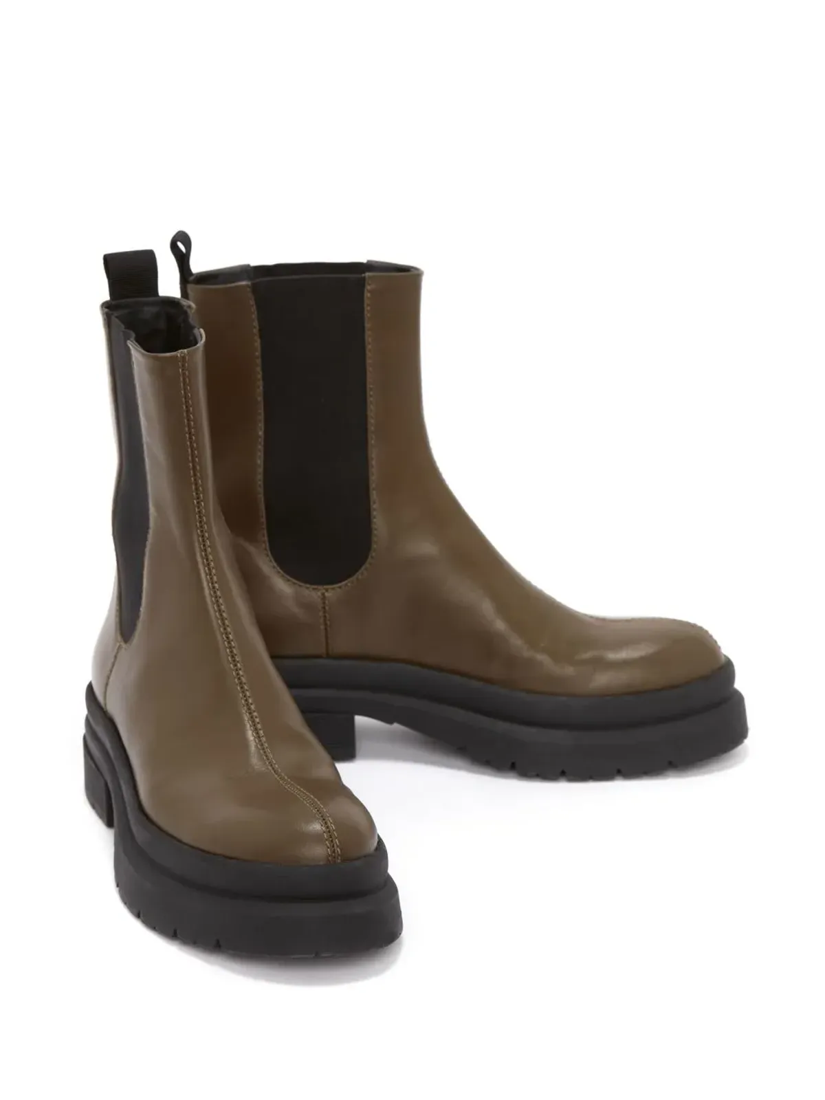 JW Anderson カーフレザー チェルシーブーツ - グリーン - 画像2
