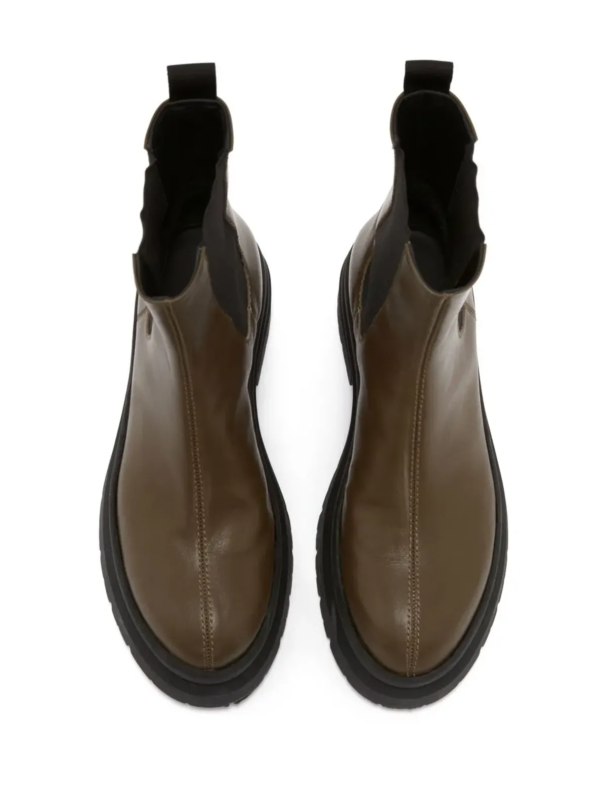 JW Anderson カーフレザー チェルシーブーツ - グリーン - 画像4