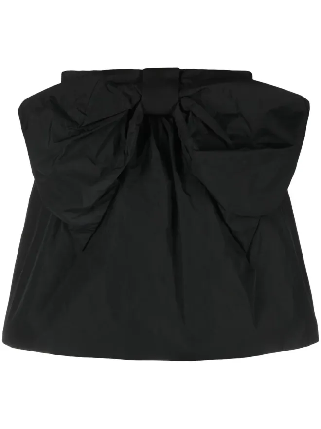 RED Valentino RED Valentino リボンディテールのタフタ ミニスカート - ブラックの商品画像