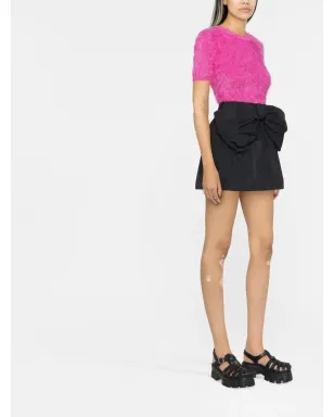 RED Valentino リボンディテールのタフタ ミニスカート - ブラック - サムネイル3