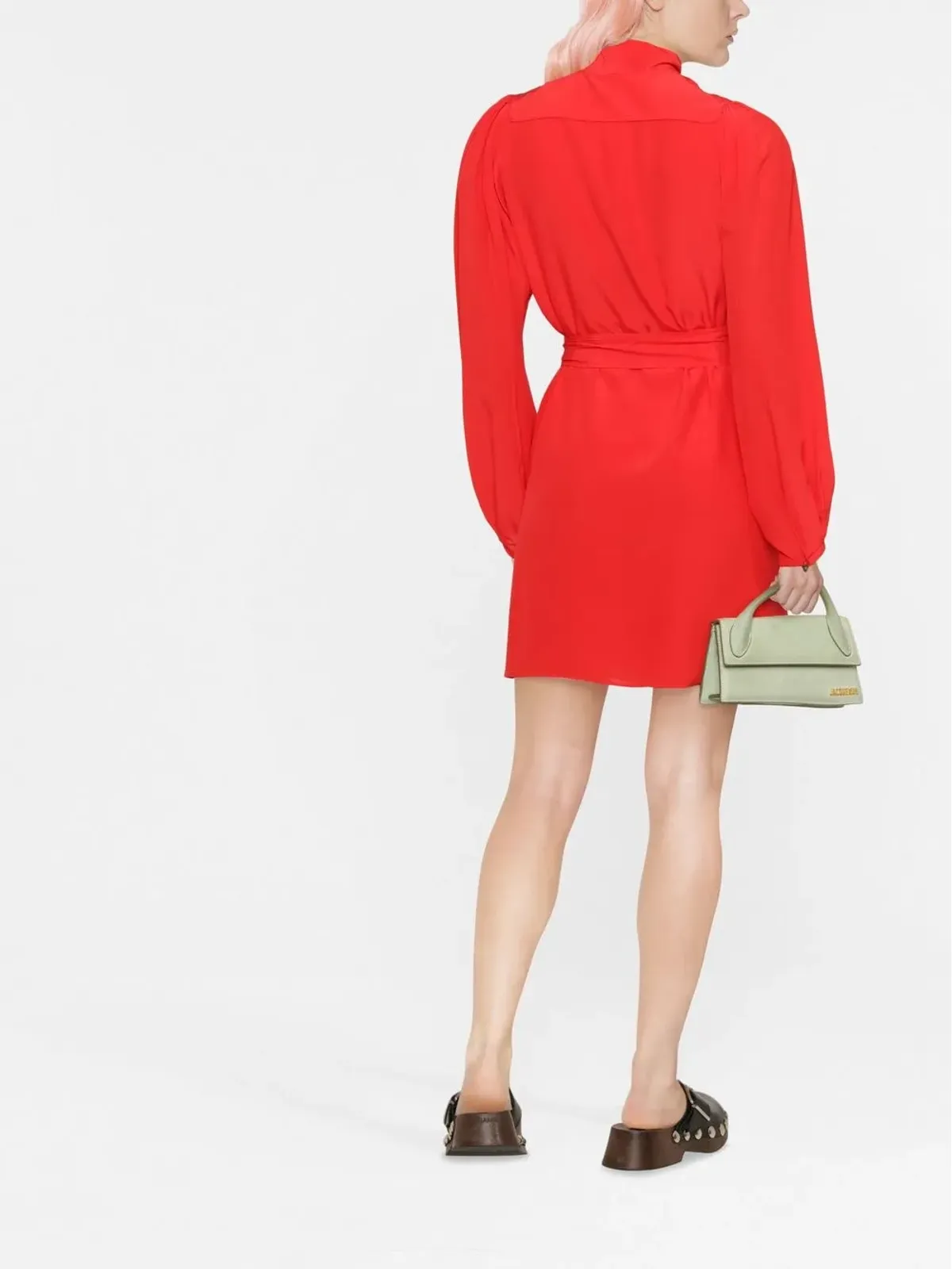 DSQUARED2 パッシーボウ・シルク・ミニドレス - 画像4