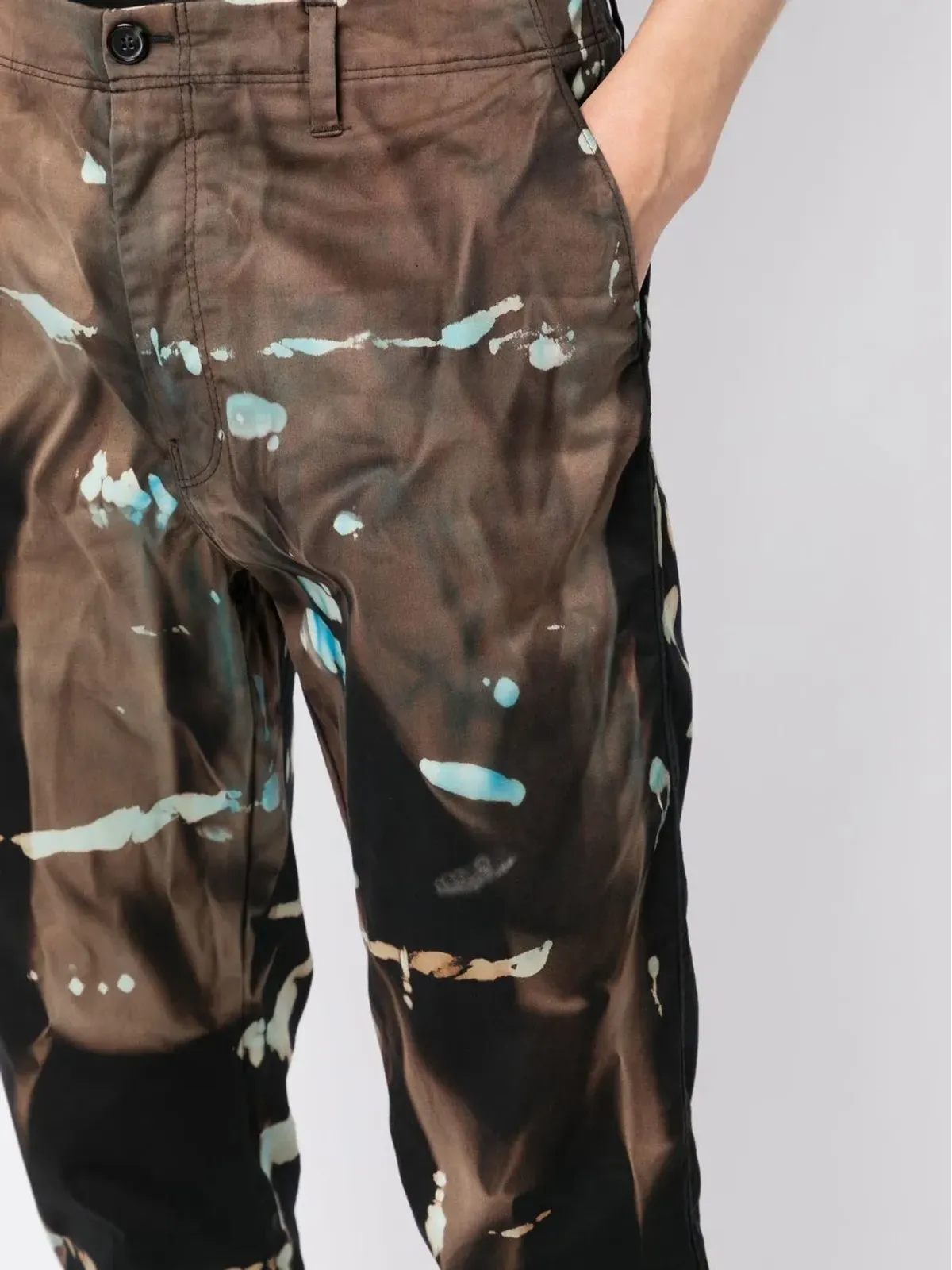 Stain Shade タイダイ柄ストレートレッグパンツ - ブラック - 画像5