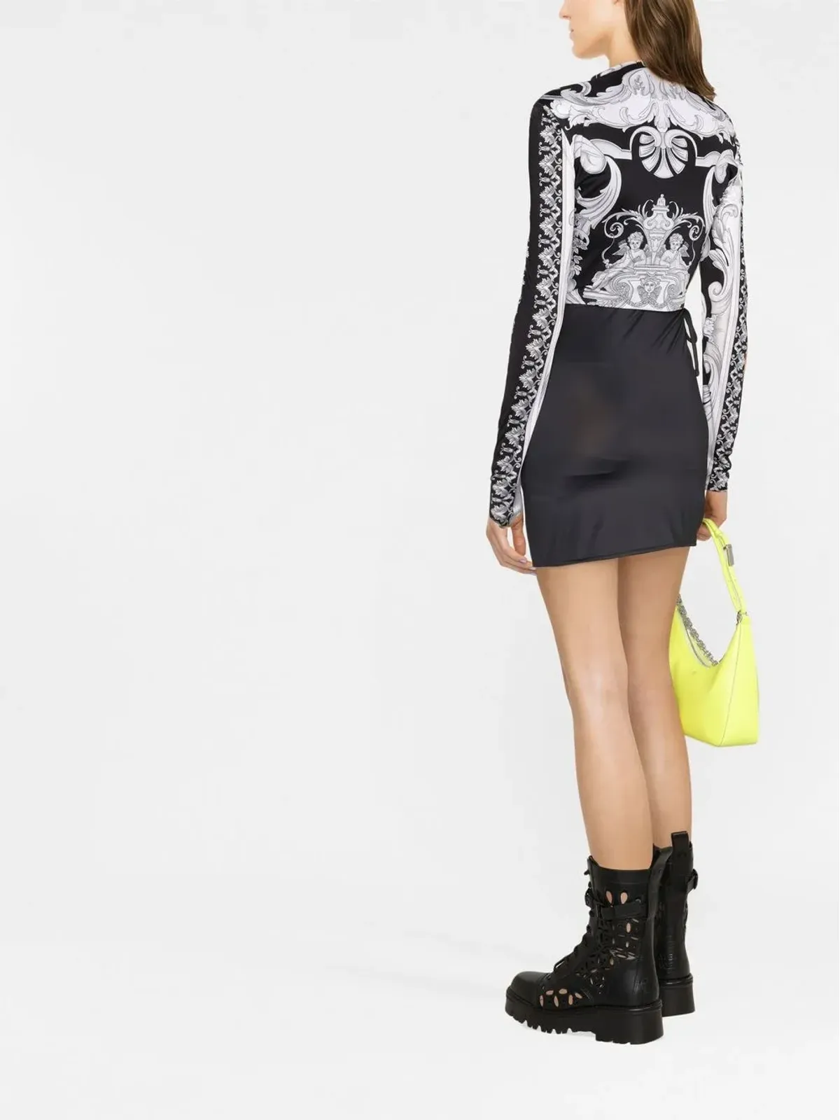 Versace バロッコ柄クロップトップ - 画像3