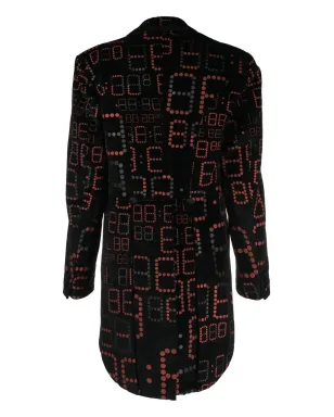 Moschino ビンテージ 2010年 ナンバープリント アシンメトリックジャケット - ブラック - サムネイル2