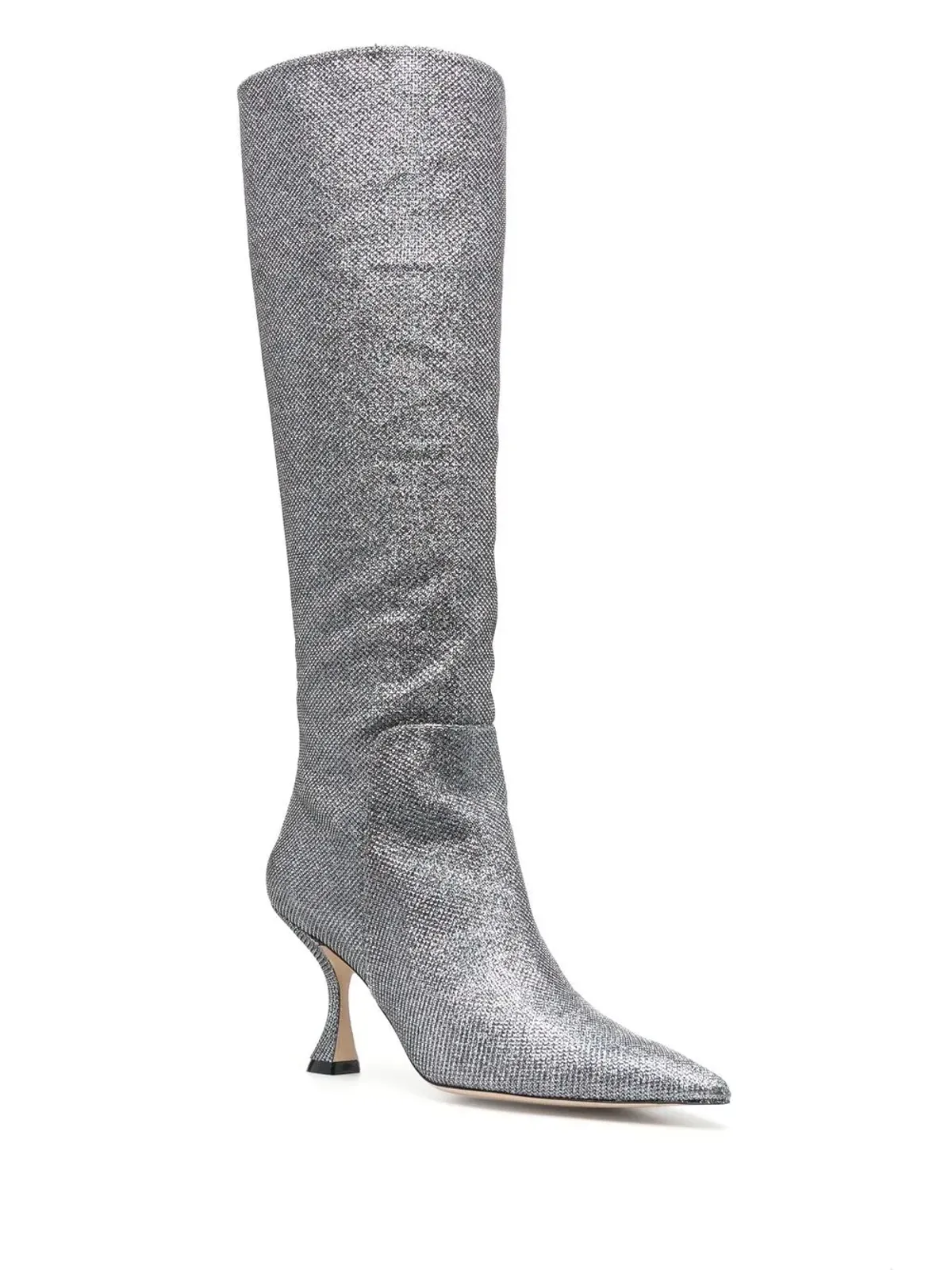 Stuart Weitzman クリスタルエンブリッシュ ブーツ（シルバー） - 画像2