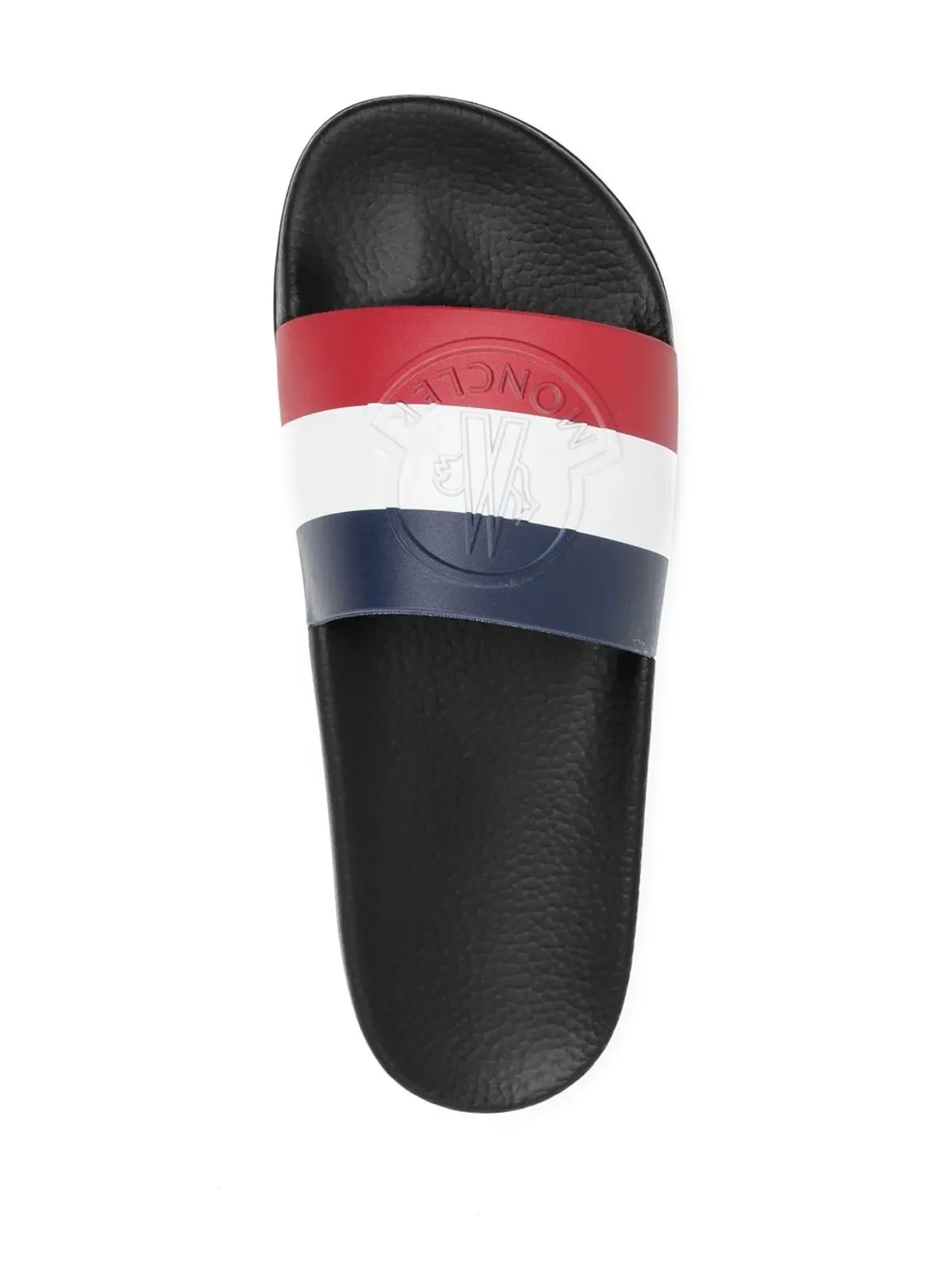 Moncler ストライプ ロゴエンボス スライド - 画像4