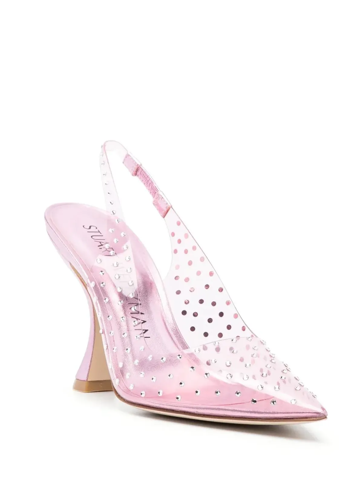 Stuart Weitzman クリスタルエンブリッシュ透明パンプス - 画像2
