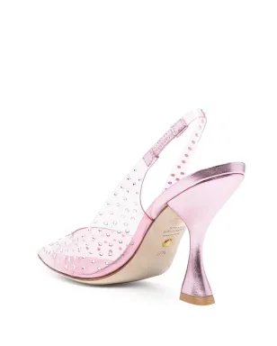 Stuart Weitzman クリスタルエンブリッシュ透明パンプス - サムネイル3