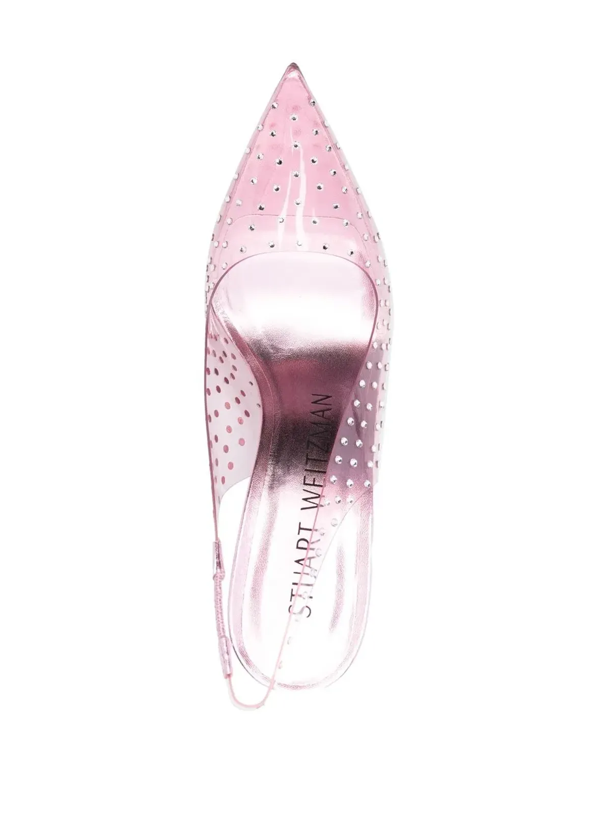Stuart Weitzman クリスタルエンブリッシュ透明パンプス - 画像4