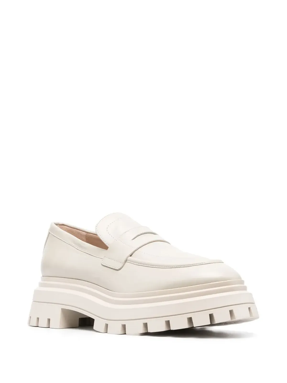 Stuart Weitzman アーモンドトゥ・レザー ローファー - 画像2