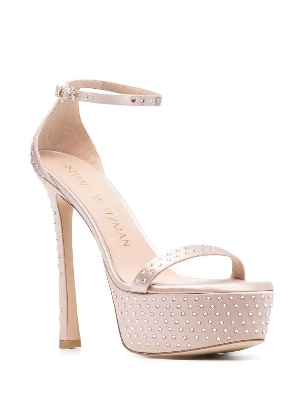 Stuart Weitzman ラインストーン付きプラットフォームサンダル - 画像2