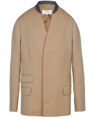 Maison Margiela ノーカラー・シングルブレスト ウールブレザー - サムネイル1
