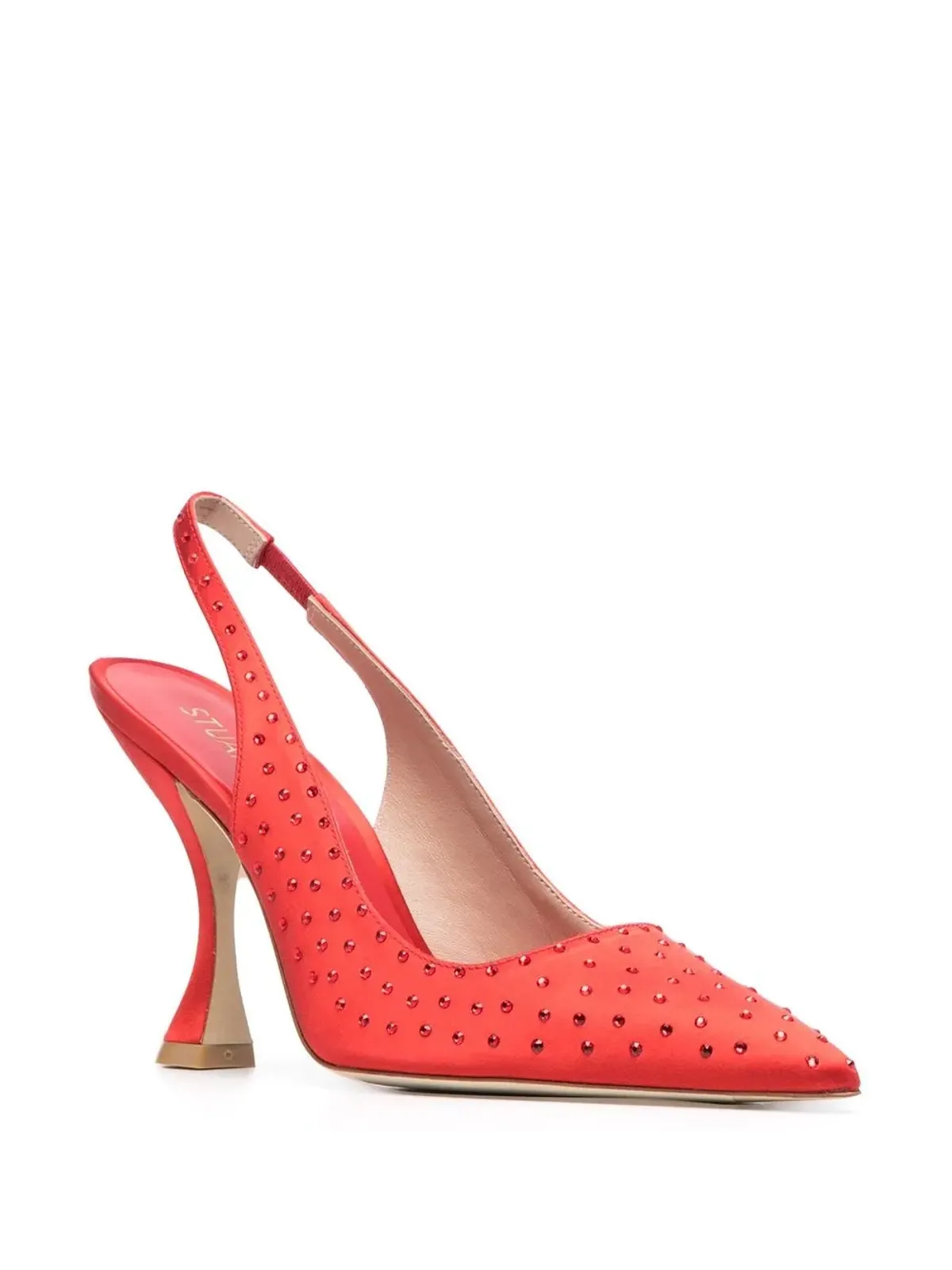 Stuart Weitzman Say ラインストーンパンプス（レッド） - 画像2