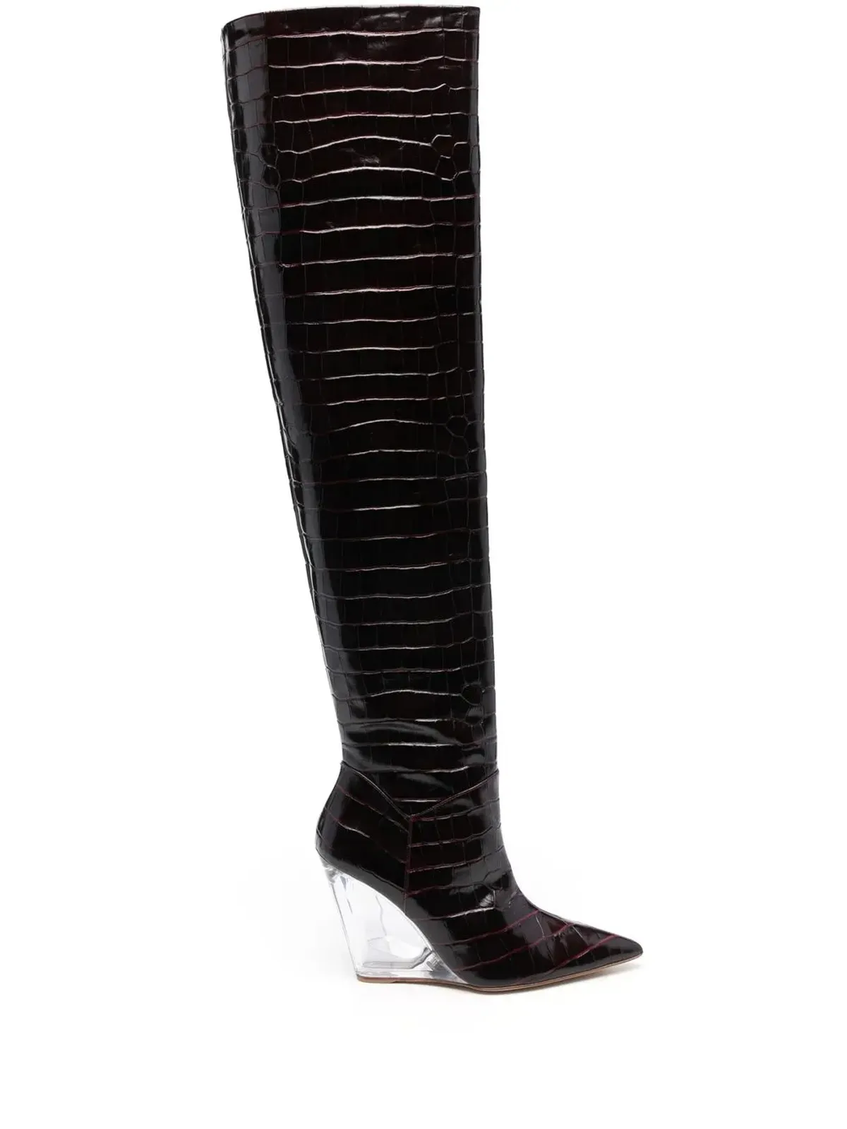 Stuart Weitzman 膝上丈ブーツ（Lucite 100mm） - レッド - 画像1