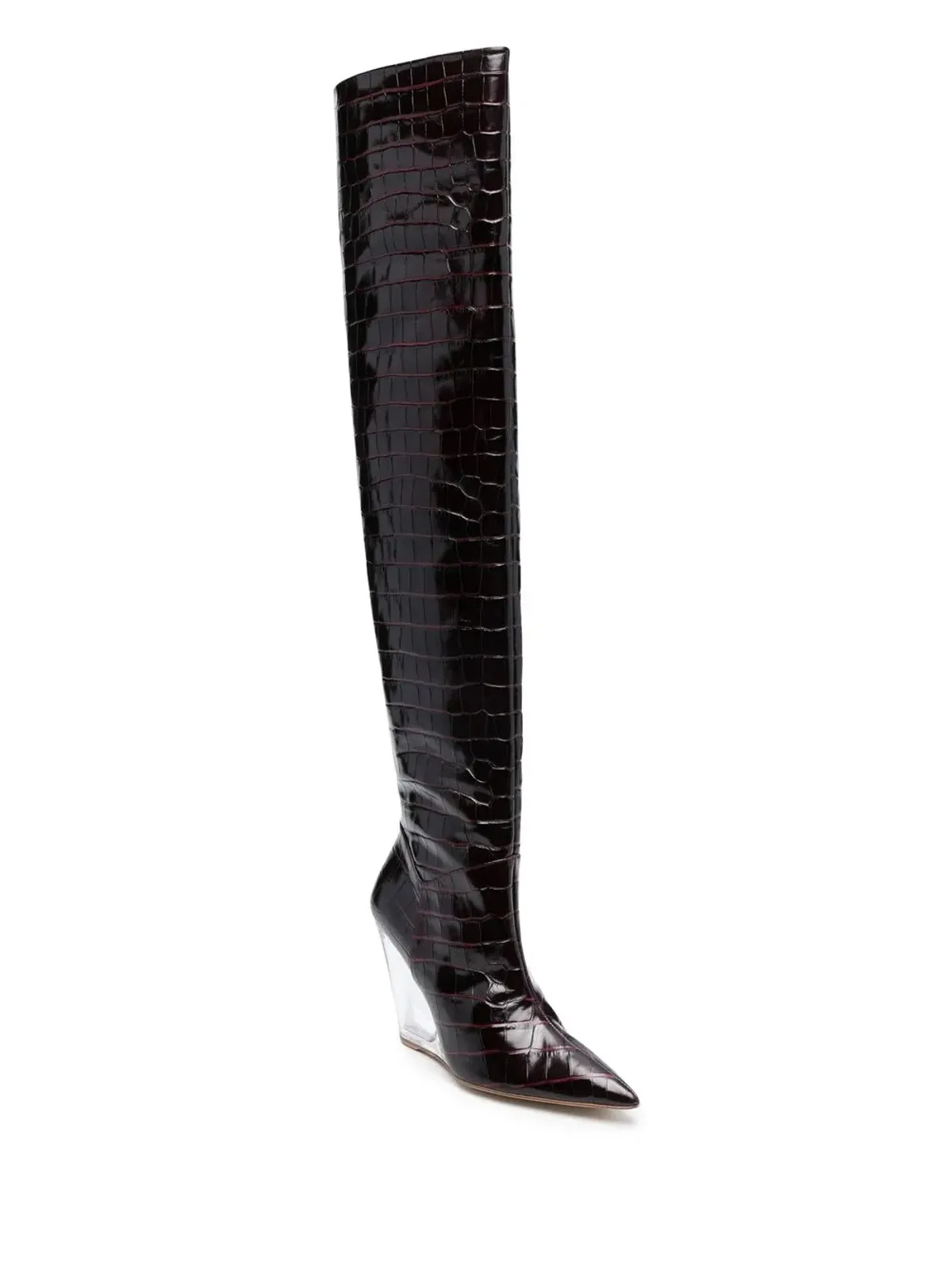 Stuart Weitzman 膝上丈ブーツ（Lucite 100mm） - レッド - 画像2