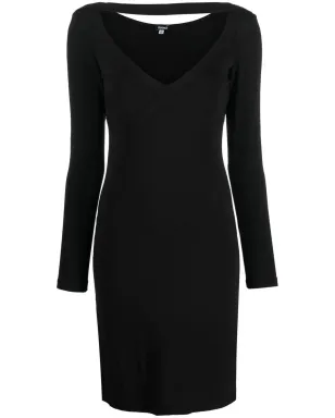 Versace Pre-Owned Vネック フィットドレス ブラック - サムネイル1